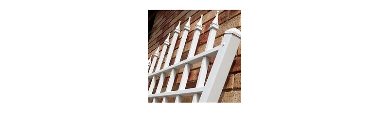 Fan-Shaped Garden Trellis with Pointed Finials for Climbing Plants and Outdoor Decor