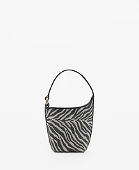 Mango Women's Zebra-Print Bucket Bag