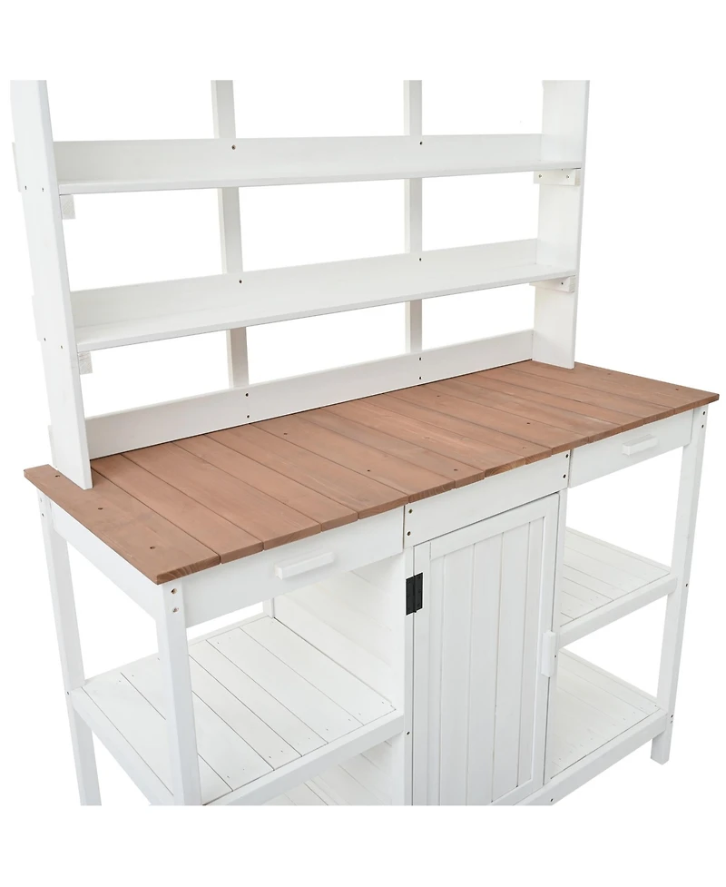 Streamdale Large Outdoor Potting Bench Table Farmhouse Garden Workstation