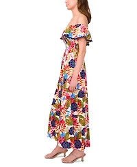 Msk Women's Ruffled Off-The-Shoulder Maxi Dress