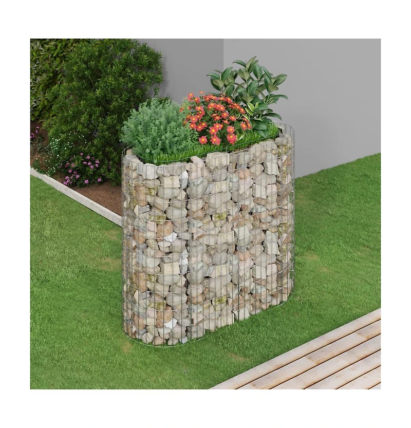 Gabion Raised Bed Galvanized Iron 47.2"x19.7"x39.4"