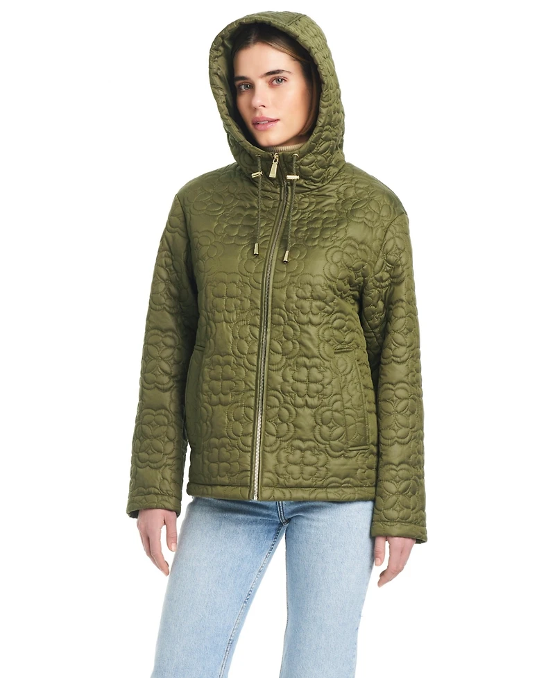 kate spade new york Women's Signature Zip-Front Water-Resistant Quilted Jacket