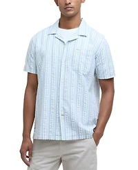 Barbour Men's Beechcroft Short Sleeve Striped Button-Front Camp Shirt