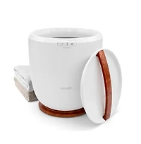 SereneLife Bucket Towel Warmer, 12L, Adjustable Timer, Auto Shut-Off, Cherry