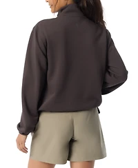 Bass Outdoor Women's Summit Popover Ribbed Collar T-Shirt