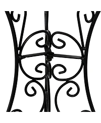 Indoor/Outdoor Decorative Steel Scroll Gazing Ball Stand for 10" or 12" Outdoor Garden Globes - 11" H