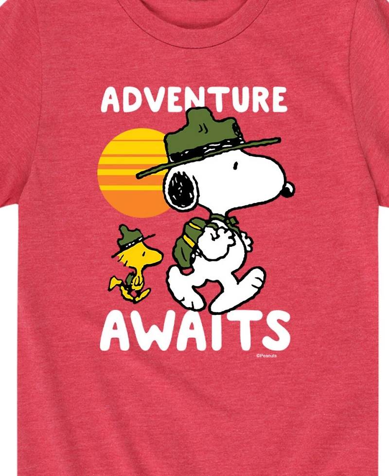 Hybrid Toddler Boys Peanuts Adventure Awaits Graphic T-Shirt