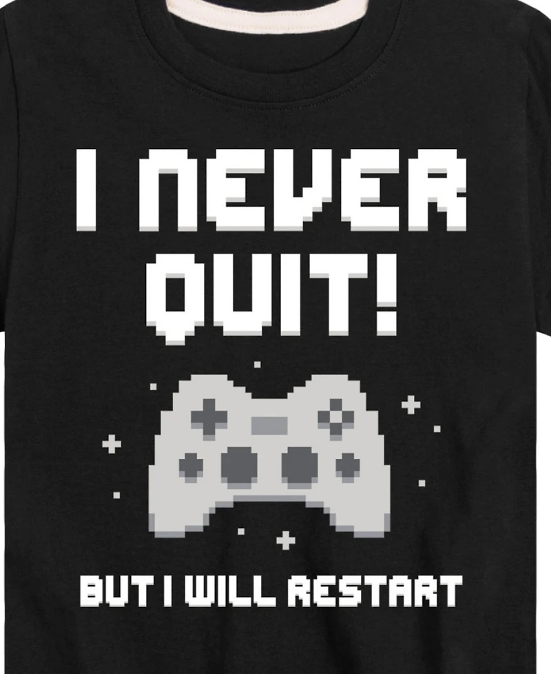Hybrid Toddler Boys Gamer I Never Quit Graphic T-Shirt