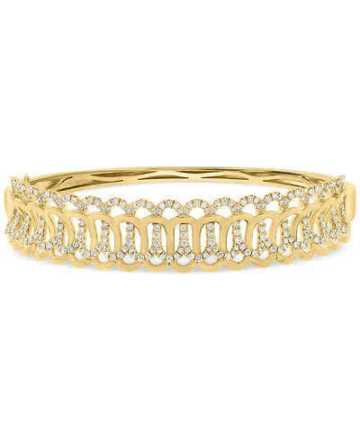 Effy Diamond Intertwined Loop Bangle Bracelet (1-1/2 ct. t.w.) in 14k Gold