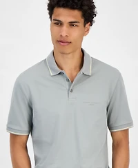 A|X Armani Exchange Men's Regular-Fit Tipped Polo Shirt