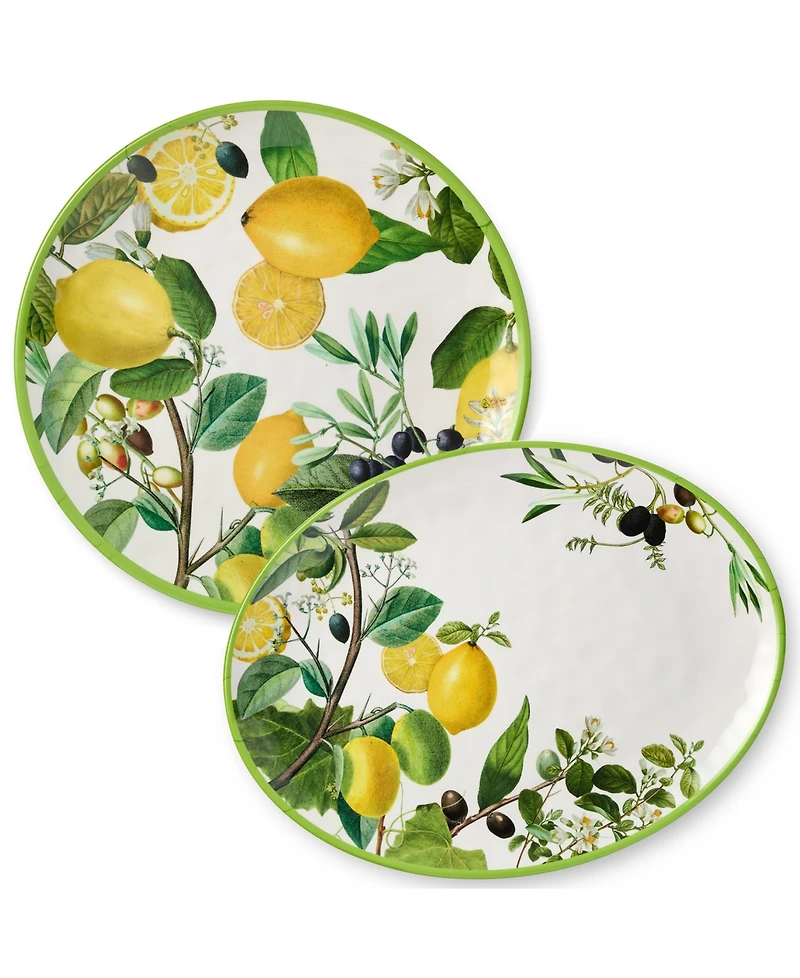 Certified International Limone Melamine Platters, Set of 2