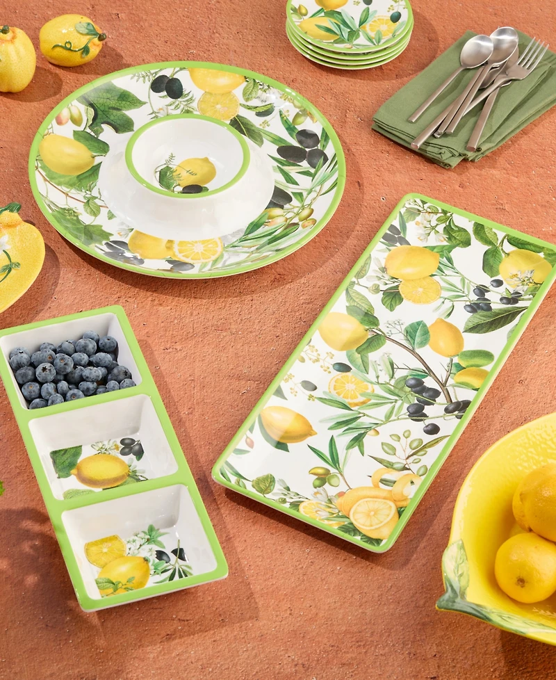 Certified International Limone Melamine 3-Piece Hostess Set