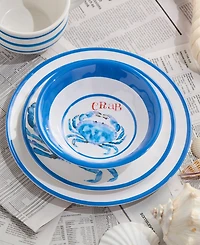 Certified International Beach House Crab Melamine 12-Pc. Dinnerware Set, Service For 4