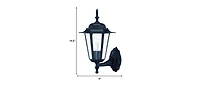 Matte Black Glass Lantern Wall Light