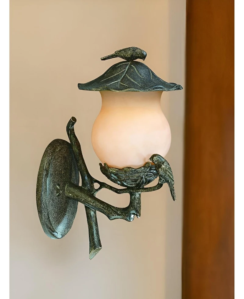 Bird Detail Lantern Wall Light – Timeless Design for Porch & Walkways