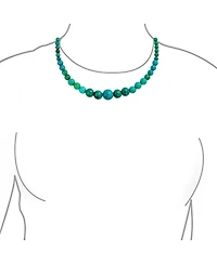 Bling Jewelry Graduated Round Bead Ball Strand Natural Stone Necklace 18 Inches