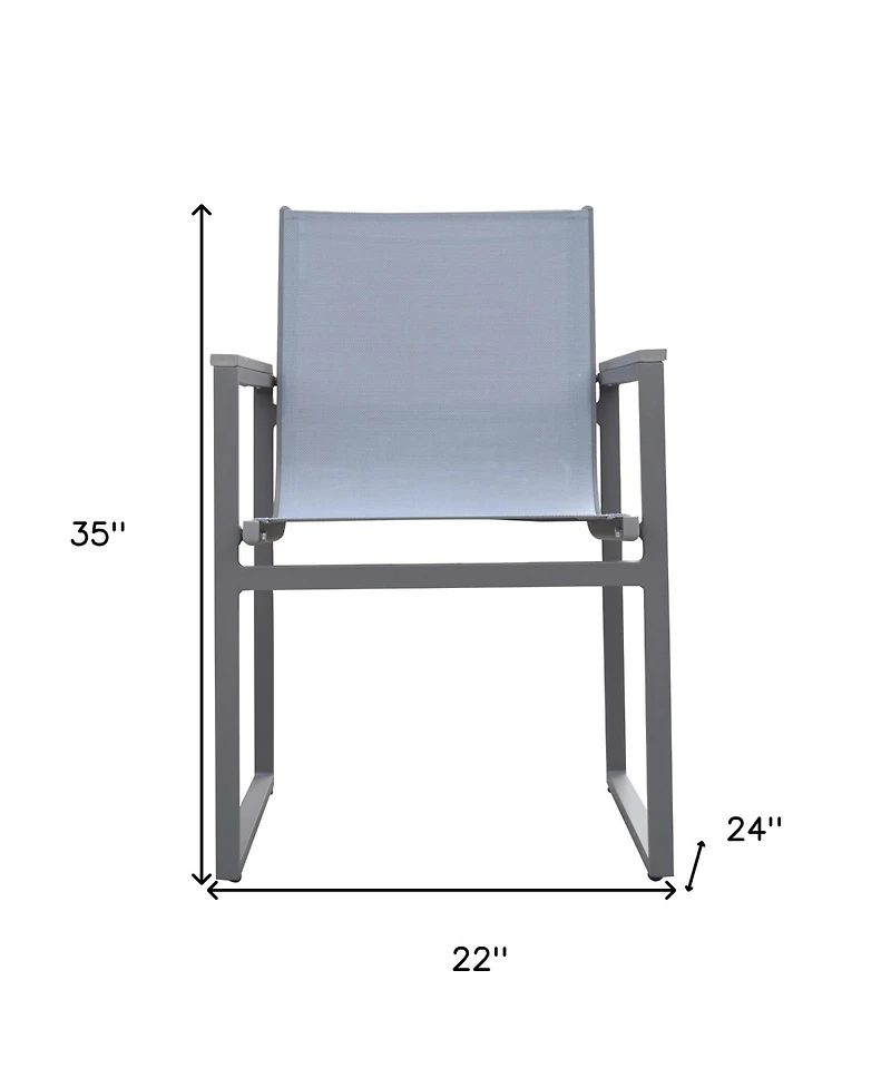 Set of Two Metal Dining Chairs – Outdoor Seating for Porch & Garden