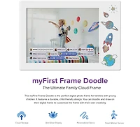 Smart WiFi Digital Photo Frame myFirst Frame Doodle 9 Inch Lcd Touch Screen, Auto-Rotate, 32GB Memory with Cloud Storage