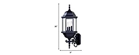 Three-Light Domed Glass Lantern Wall Light – Stylish Outdoor Wall Fixture
