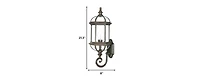 Cylindrical Lantern Wall Light for Entryway Hallway or Patio