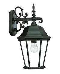 Decorative Narrow Domed Glass Lantern Wall Light for Porch or Living Room