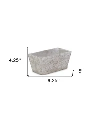 Cement Rectangular Planter with Speckle Glaze – Versatile Pot for Home & Garden