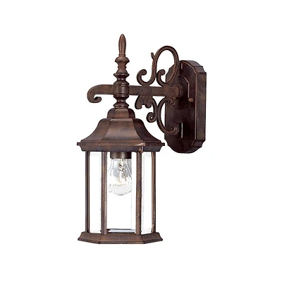 Domed Hanging Glass Lantern Wall Light for Entryway Patio or Hallway