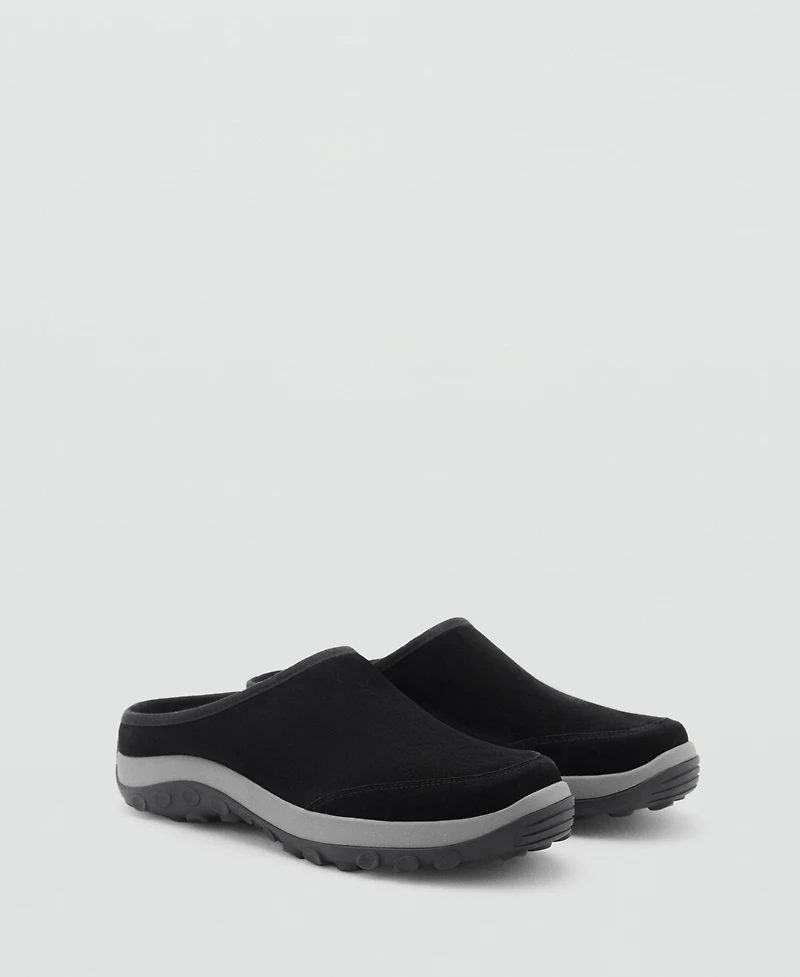 Mango Women's Track Sole Leather Clogs
