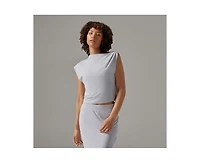 Tavi Women's Brushed Tec Knit Asymmetrical Tee