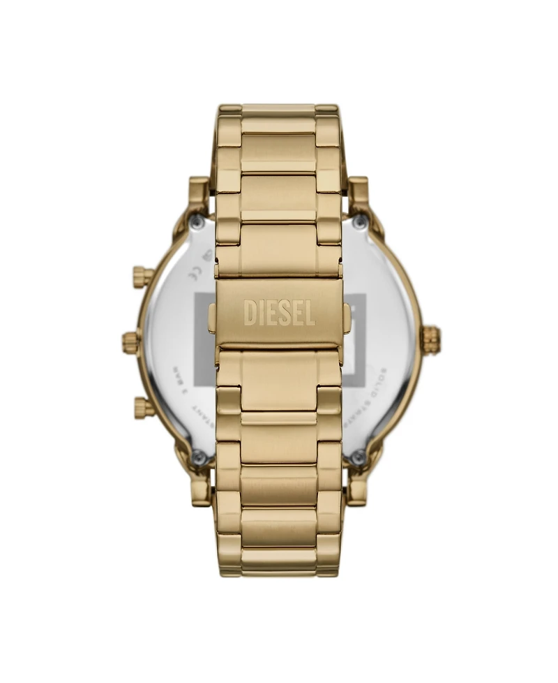 Diesel Men's Mr. Daddy Slim Quartz Three-Hand Date Gold Stainless Steel Watch, 54mm