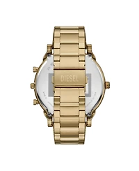 Diesel Men's Mr. Daddy Slim Quartz Three-Hand Date Gold Stainless Steel Watch, 54mm