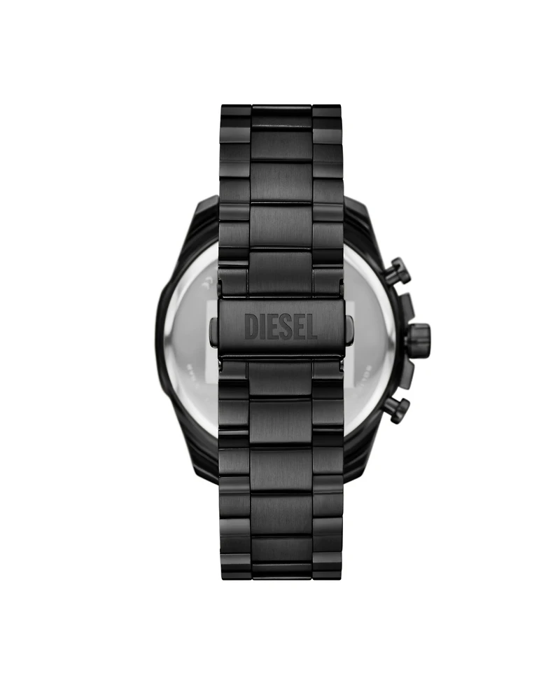Diesel Men's Mega Chief Slim Quartz Chronograph Black Stainless Steel Watch, 48mm