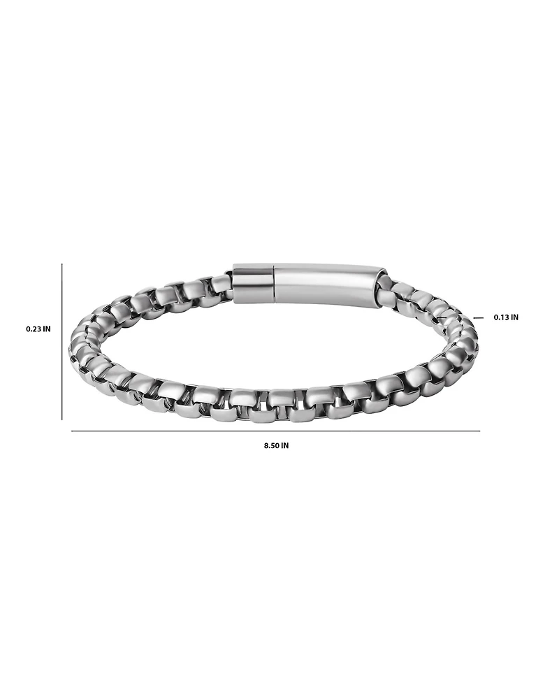 Lucky Brand Men's Silver-Tone Box Chain Bracelet