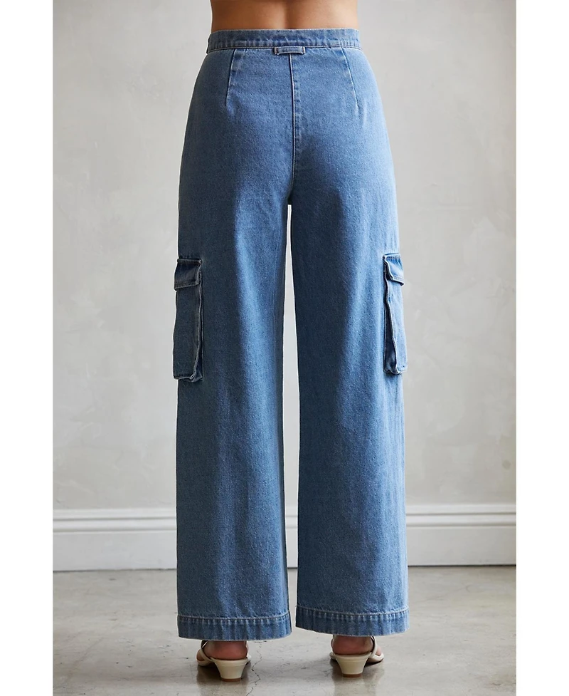 Crescent Women's Mallory Denim Cargo Pants