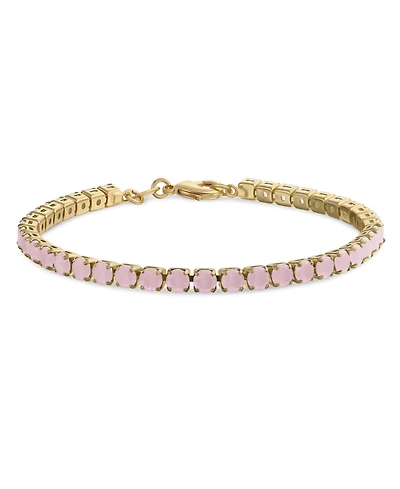 Bling Jewelry Classic 12CTW Prong Basket Set Solitaire Round Cubic Zirconia Cabochon Cz Tennis Bracelet Gold Plated 7.5 Inch