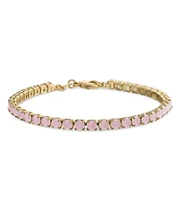 Bling Jewelry Classic 12CTW Prong Basket Set Solitaire Round Cubic Zirconia Cabochon Cz Tennis Bracelet Gold Plated 7.5 Inch