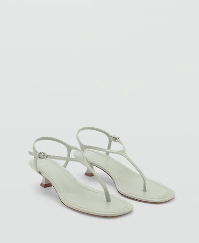 Mango Women's Kitten Heel Strap Sandals