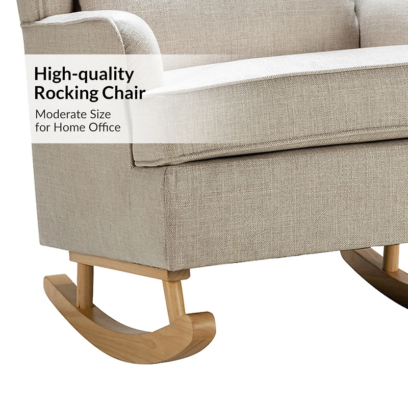 Adrian modern rocking chair with solid wood legs