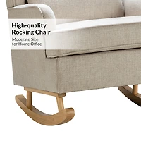 Adrian modern rocking chair with solid wood legs