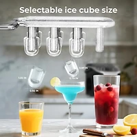 Cowsar Ice Maker Machine Countertop,26lbs/24Hrs,8 Bullet Ices in 6 mins,self Cleaning Portable Ice Maker with Selectable Ice Size & Touch Display, for