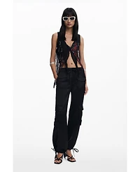 Desigual Women's Satin cargo pants