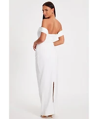 Quiz Women's Corset Detail Scuba Crepe Maxi