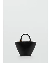 Mango Women's Metallic Detail Mini Shopper Bag