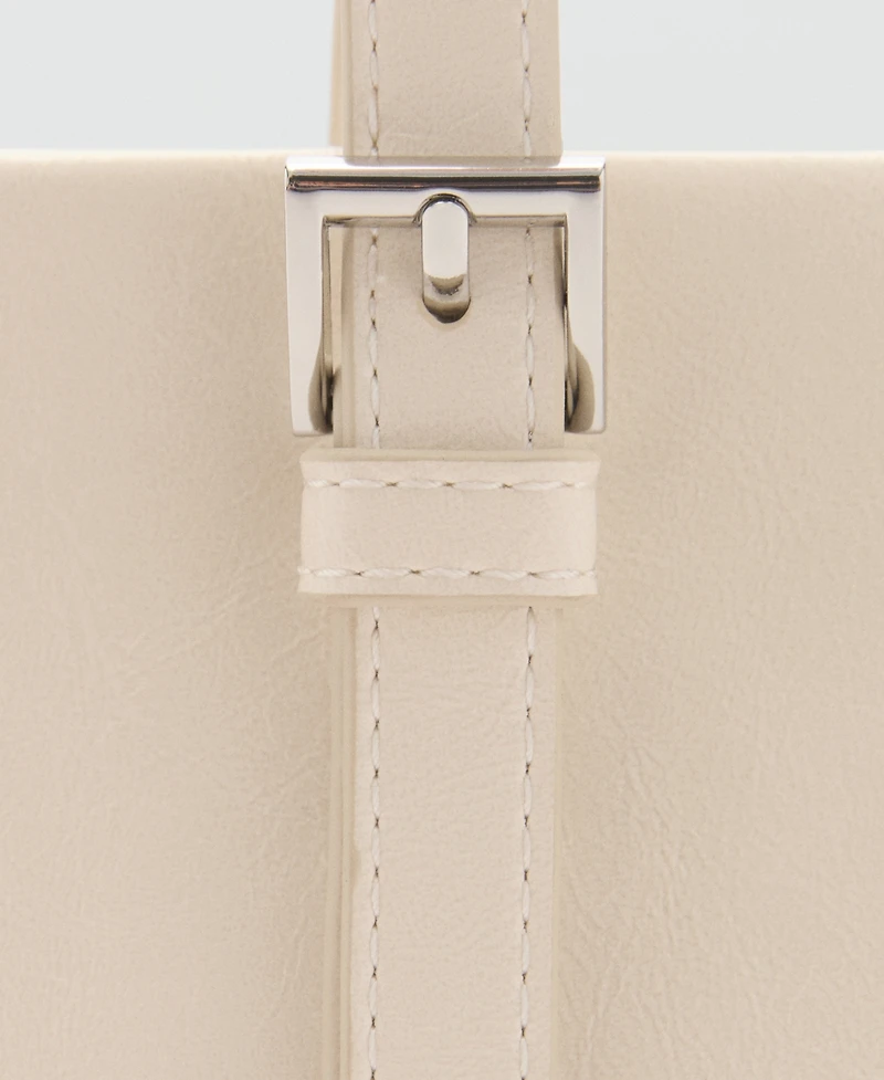 Mango Women's Buckles Shoulder Bag