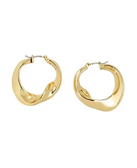 Robert Lee Morris Soho Sculpted Medium Hoop Earrings