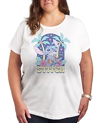 Hybrid Apparel Plus Lilo Stitch Ukulele Graphic T-Shirt