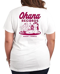 Hybrid Apparel Plus Lilo Stitch Ohana Records Graphic T-Shirt