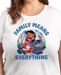 Hybrid Apparel Plus Lilo Stitch Family Means Everything Graphic T-Shirt