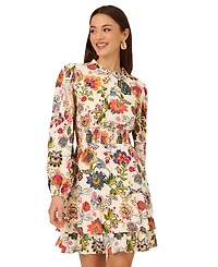Adrianna by Adrianna Papell Women's Ruffled Floral Fit & Flare Dress