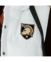 Gameday Couture Women's White Army Black Knights Hooded Full-Snap Puffer Vest